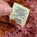 Anthropologie Cardigan Womens One Size Pink Orange Red Shine Deco Crochet Knit Photo 6