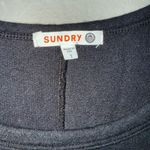 Sundry  Charcoal Long Sleeve Side Ruched Sweater Dress Sz 1 (S) #718 Photo 2