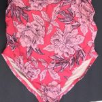 Isabel Maternity Swimsuit One Piece Size Medium Pink Floral Halter Neck NWT Photo 3