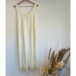 Zoe California White Dress Large with Lace Fringe Vintage 90's Photo 3