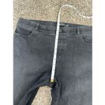 Betabrand Premium Yoga Denim Pull On Flare Bootcut Black Wash Jean Frayed Hem XL Photo 5