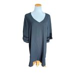 NWT Womens Simply Fun Black Chic Bell Sleeve Boho Swimsuit Beach Coverup Photo 1