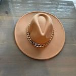 Camel Chain Link Strap Western Fashion Hat Sz O/S Tan Photo 0