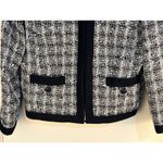 Brooks Brothers Boucle Jacket Size 10 Black White Plaid Tweed Academia Twee Photo 4