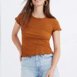 Madewell Sheer Summer Baby Tee Key Lime Green Short Sleeve Tee Size L Photo 2