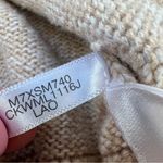 Calvin Klein  Tan Beige Cowl Neck Casual Knit Ribbed Sweater Size Medium Photo 9