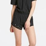 Fabletics Women's Black Cutout Embroidered Prue Romper Photo 0