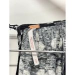 Free People Cropped Top Washed Black Dazed Print Size Small Jersey Long Sleeve Photo 5