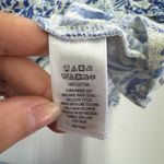 Fresh Produce Joie Top Womens 1X Plus Size White Blue‎ Floral V Neck 3/4 Sleeve Knit Cotton Photo 3