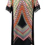 Multicolor Shift Dress Boho Tribal Spanish Brand Talla Large / 10 Photo 0