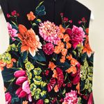 London Times Black and Pink Fit and Flare Midi Dress women’s size 10 back zip Photo 8