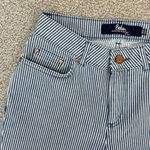 Boden Soho Cropped Skinny Railroad‎ Stipe Crop Jeans Blue White 2P Photo 5