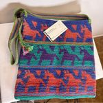 NWT Guatemala Hand Woven Bag Adjustable Strap Crossbody or shoulder Colorful Red Photo 8
