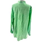 J. McLaughlin  Britt linen button down top green sz XL Photo 1