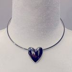 ASOS • Silver puff heart choker necklace Photo 0