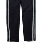 joe's jeans EUC Joe’s Jeans The Charlie High Rise Skinny Ankle Metallic Stripe Black Size 25 Photo 7