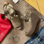 BC Footwear BC Taupe Embossed Faux Snakeskin Platforms Photo 3