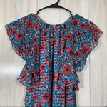 Rebecca Taylor  Silk Blend Lindsay Floral Ruffle Sleeve Dress size 2 Photo 6