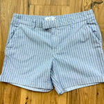 Black Halo H&M L.O.G.G. Size 10 Blue and white‎ strip womens chino shorts Photo 0
