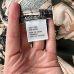 Rachel Zoe  Dark Olive Tan Tropical Print Linen Blend Wide Leg Pant M Photo 4