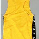 Guess Yellow Logo Zip-Up Mock-Neck Racerback Tank Top Tee T-Shirt Blouse Size XS π€β¨ Photo 2