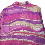 Allison Daley Sheer Abstract Blouse 11/2X Pink Purple Boho Chic Art Y2K Retro Photo 5