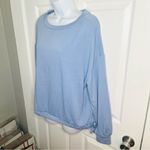 Lou & grey  Side Tie Elastic Waist Sweatshirt Periwinkle Hydrangea M Photo 3