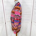 Vintage 80s 90s SpaceGirly Ikat Print Blazer‎ Jacket Multicolor Medium Pink Photo 1