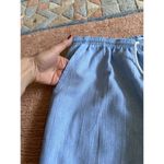 Blair  chambray pull on pants light blue drawstring elastic waist pockets 16PT Photo 3