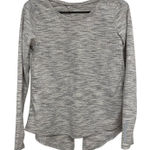 Zyia  Active Grey Heathered Long Sleeve Open Back Blouse Womens S Gorpcore Gym Photo 0