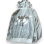 PINK - Victoria's Secret Y2k vintage VS pink velour sparkle heart hoodie xs Photo 1