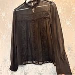 Walter Baker  Sheer Black Long Sleeve Top Photo 0