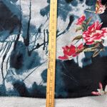 Citron Santa Monica Silk Blouse PL Butterfly Floral Watercolor Asian Style Boho Blue Size undefined Photo 7