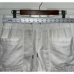 Athleta  Cabo Linen Shorts Size 6 White Vacation Beachy Boho Outdoors Comfy Photo 5