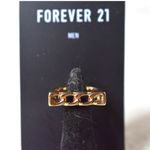 Forever 21  Unisex Gold Tone Link Casual Fashion Statement Punk Goth Size 9 Ring Photo 0