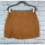 Rue 21 Womens  Camel Ribbed Corduroy Button Down Mini Skirt - Sz M Photo 2