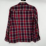 Duluth Trading Co Womens Plaid Flannel Shirt Long Sleeve Button Small Red Photo 4