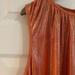 Molly Bracken  Shimmery Sleeveless Top Copper Orange Size S Photo 3