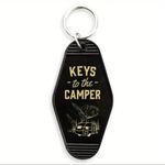 Bundle of TWO Camper Plastic Keychain, Cute Retro Style Photo 3