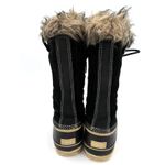 Sorel  Women's Black Joan of Arctic Tall Fur Snow Boots Size 10 Photo 5