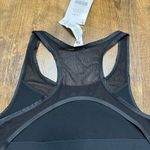 Fabletics NWT Tropez Sports Bra Sz XL Black Metallic Sheen Strappy Open Back Photo 8