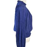 Free People FP One Bohemian Edwardian Retro 70s Gauze Solid Smocked Top Small Photo 4