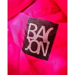 NWT Bacon Neckline Tie Nylon Puffer Jacket Magenta Pink Women's Size Small Photo 5