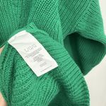 CAbi Green Knit Button Front Cardigan Sweater Cotton Size Large Holiday Photo 4