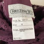 Christina Wu Celebration Purple Aubergine Lace Dress   Size 4 Photo 6