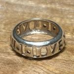 Sterling Silver “I Love You” Cutout Letters 925  Band Ring Photo 3