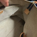 Dooney & Bourke  Blue/Tan Leather Satchel Photo 6