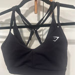 Gymshark  Black Sports Bra Medium Support Strappy Criss Cross Back Activewear S Photo 0