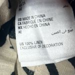 NWT INC 100% Linen Romper Size S Black Cream Zebra Print V Photo 6