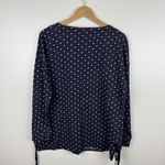 Talbots T by Heart Print Long Sleeve Lace Up Sides Sweatshirt Sz L Casual Comfy Photo 5